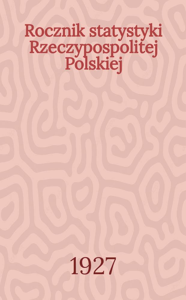Rocznik statystyki Rzeczypospolitej Polskiej