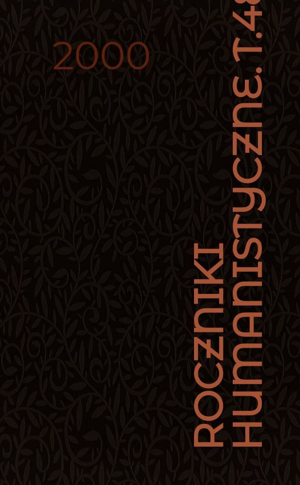 Roczniki humanistyczne. T.48/49, Z.4 : Historia sztuki