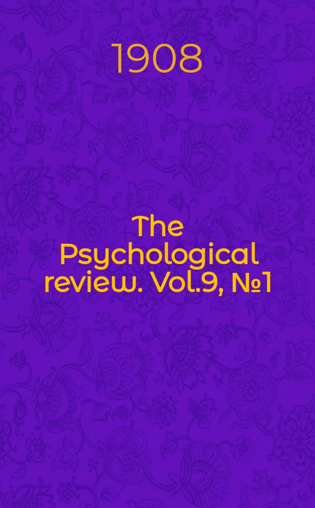 The Psychological review. Vol.9, №1(37) : Control processes in modified handwriting