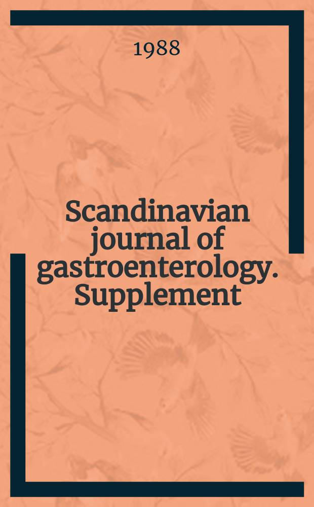 Scandinavian journal of gastroenterology. Supplement : Campylobacter pylori in gastroduodenal diseases