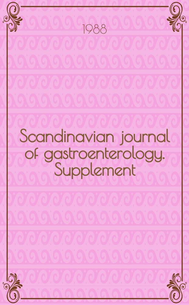 Scandinavian journal of gastroenterology. Supplement : The regulation of cell proliferation and differentiation