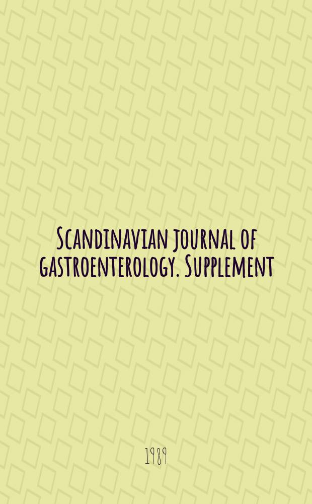 Scandinavian journal of gastroenterology. Supplement : Campilobacter pylory