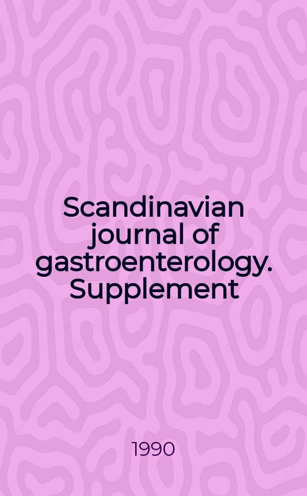 Scandinavian journal of gastroenterology. Supplement : Horizons in gastroenterology