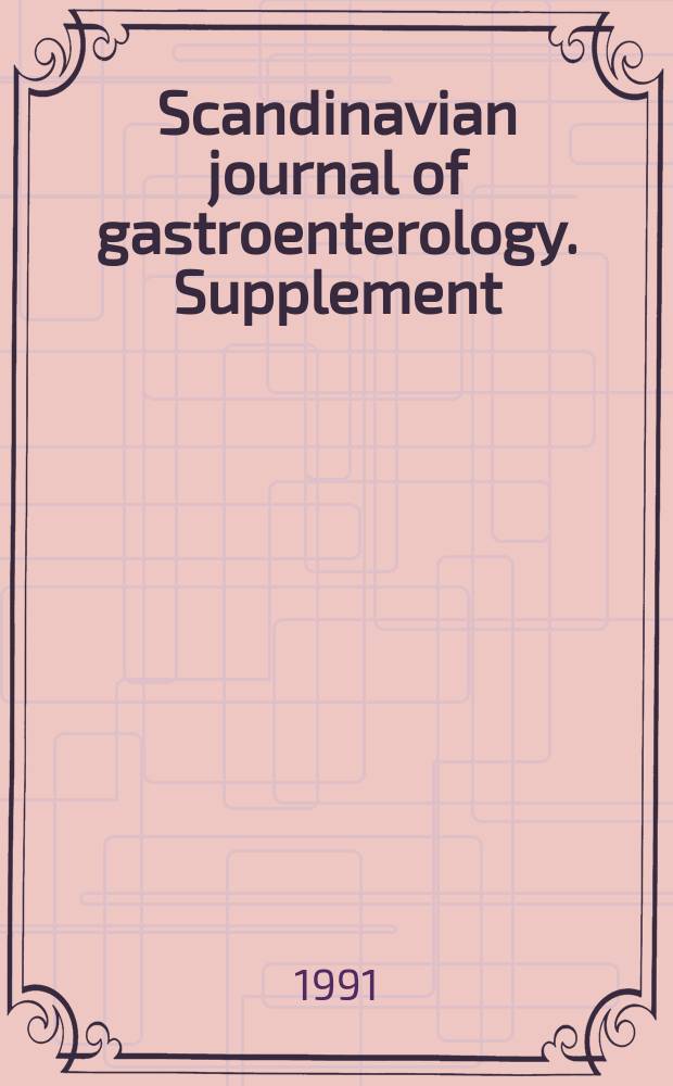 Scandinavian journal of gastroenterology. Supplement : Histamine and the stomach