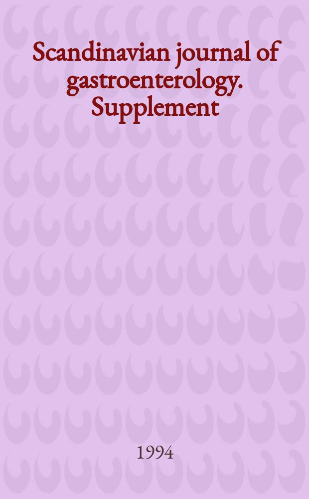 Scandinavian journal of gastroenterology. Supplement : Hypolactasia