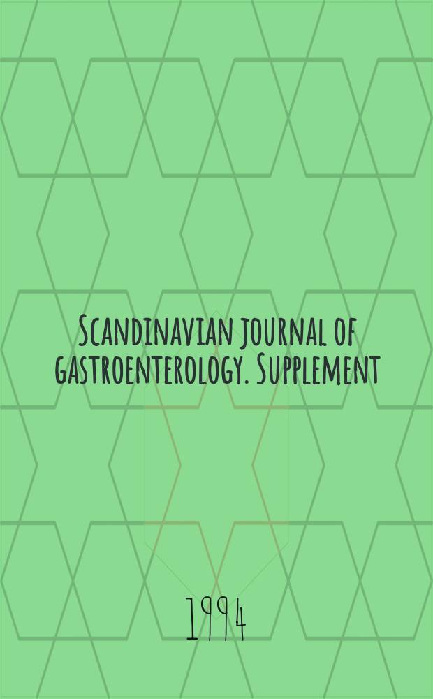Scandinavian journal of gastroenterology. Supplement : Helicobacter pylori in peptic ulcer disease