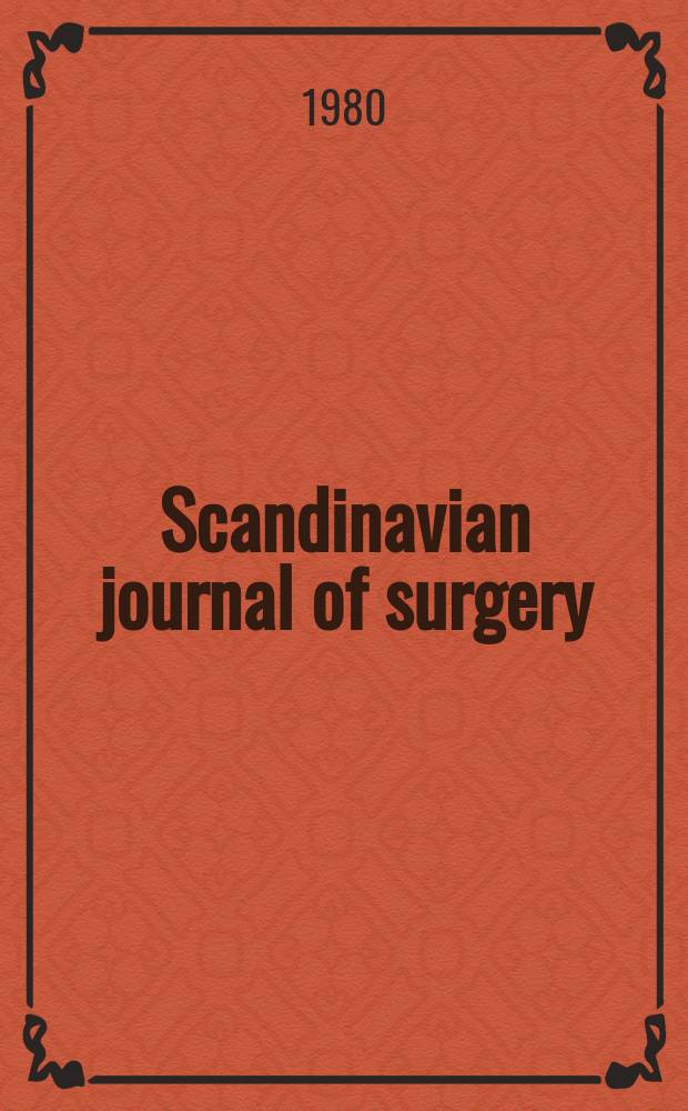 Scandinavian journal of surgery : SJS Offic. organ for the Finn. surgical soc. a. the Scand. surgical soc. Vol.69, Fasc.5 : Modern burn care