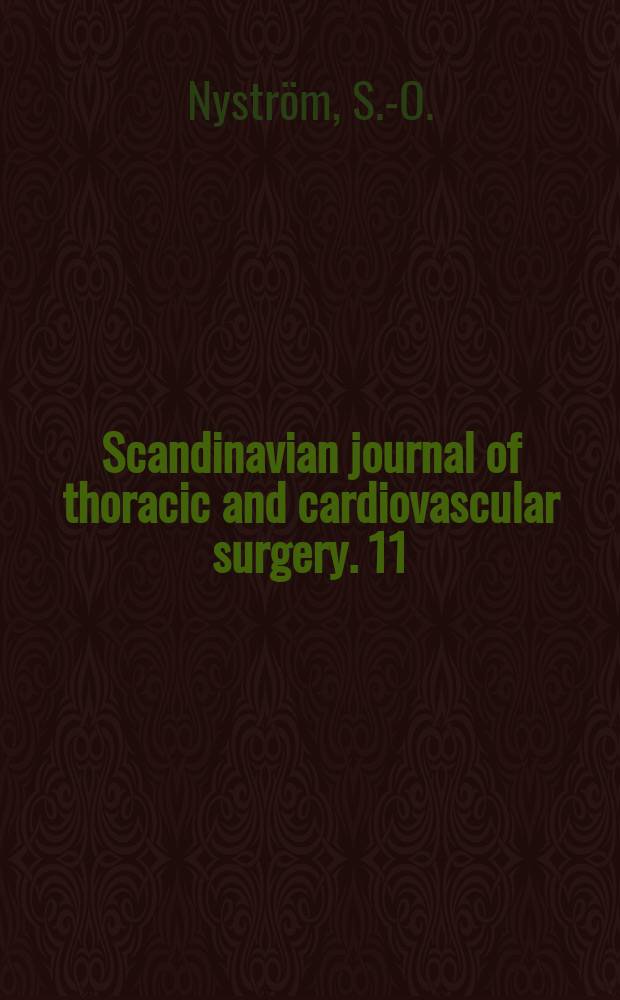 Scandinavian journal of thoracic and cardiovascular surgery. 11 : Circulatory adaptation after aortic valve replacement