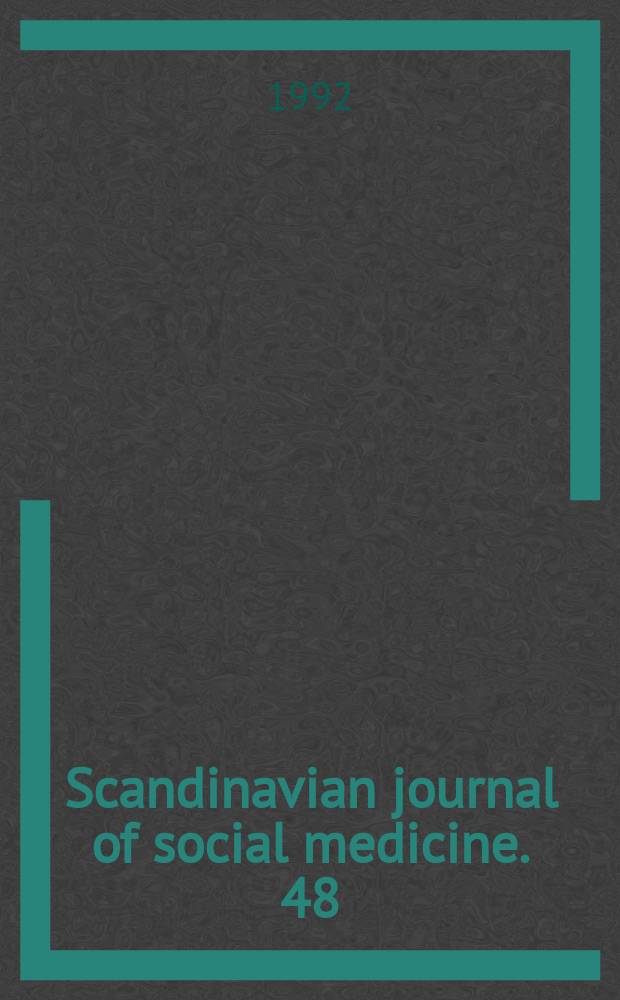 Scandinavian journal of social medicine. 48 : Occupational causes of some rare cancer