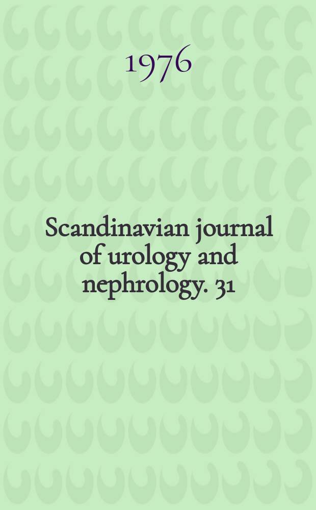Scandinavian journal of urology and nephrology. 31 : Immunological follow-up of 41 renal allograft ...