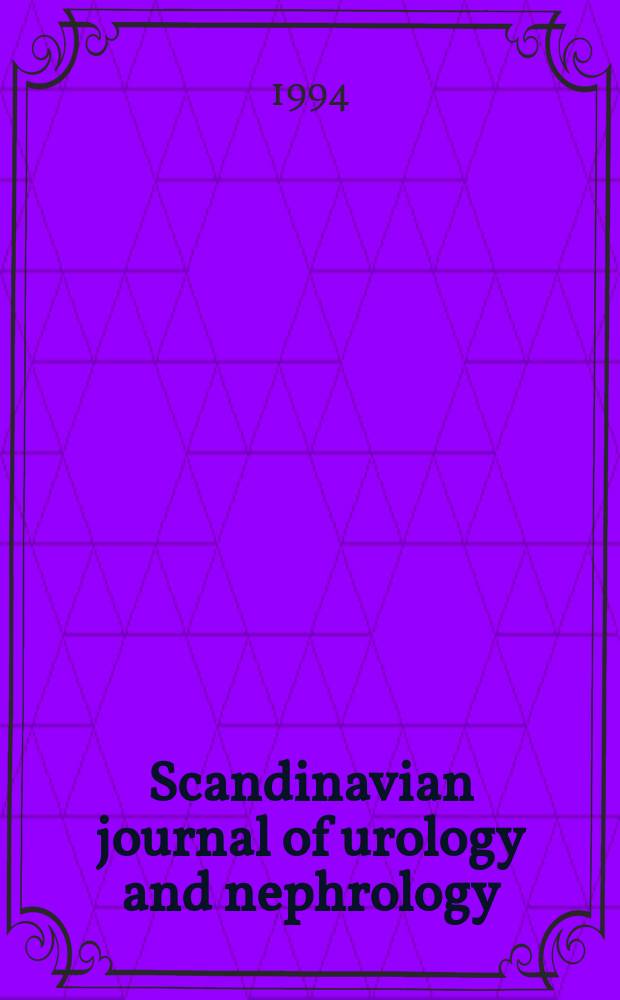 Scandinavian journal of urology and nephrology : Primary nocturnal enuresis in children