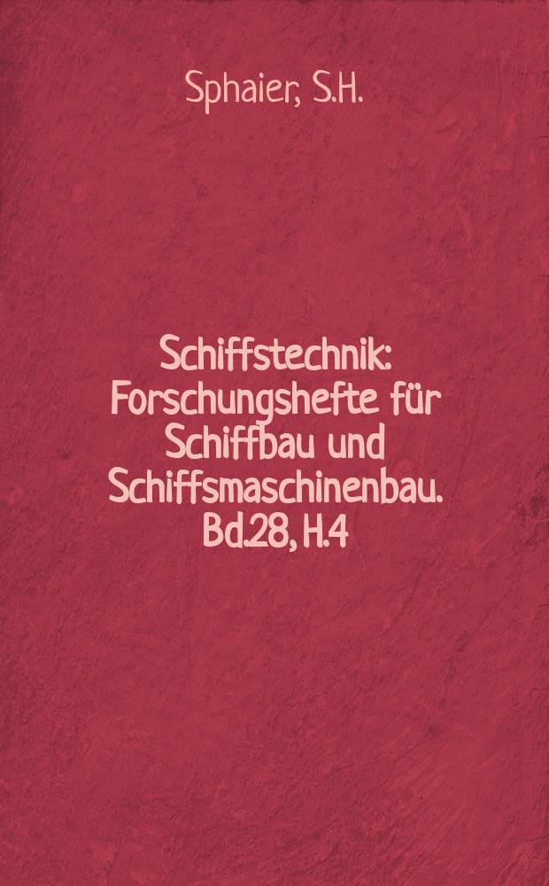 Schiffstechnik : Forschungshefte für Schiffbau und Schiffsmaschinenbau. Bd.28, H.4 : Ein Beitrag .... Non-Kelvin dispersive waves