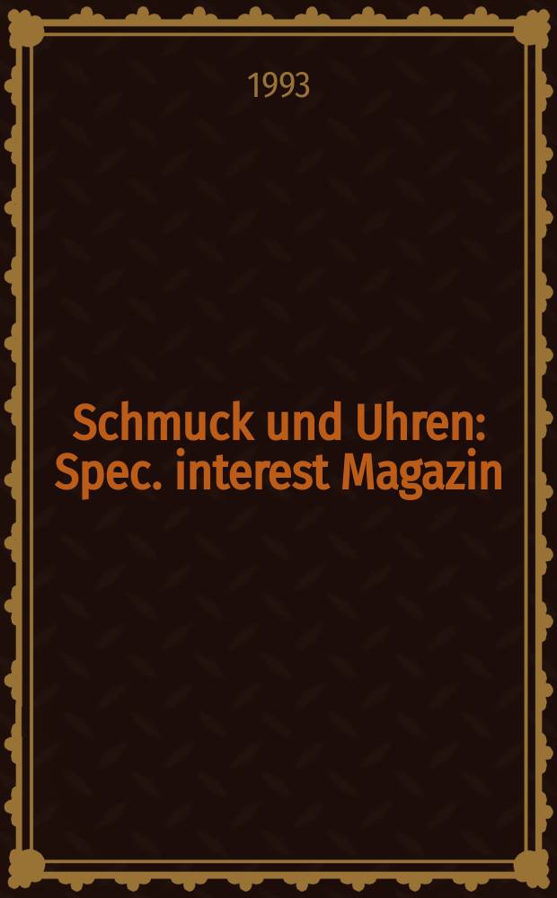 Schmuck und Uhren : Spec. interest Magazin