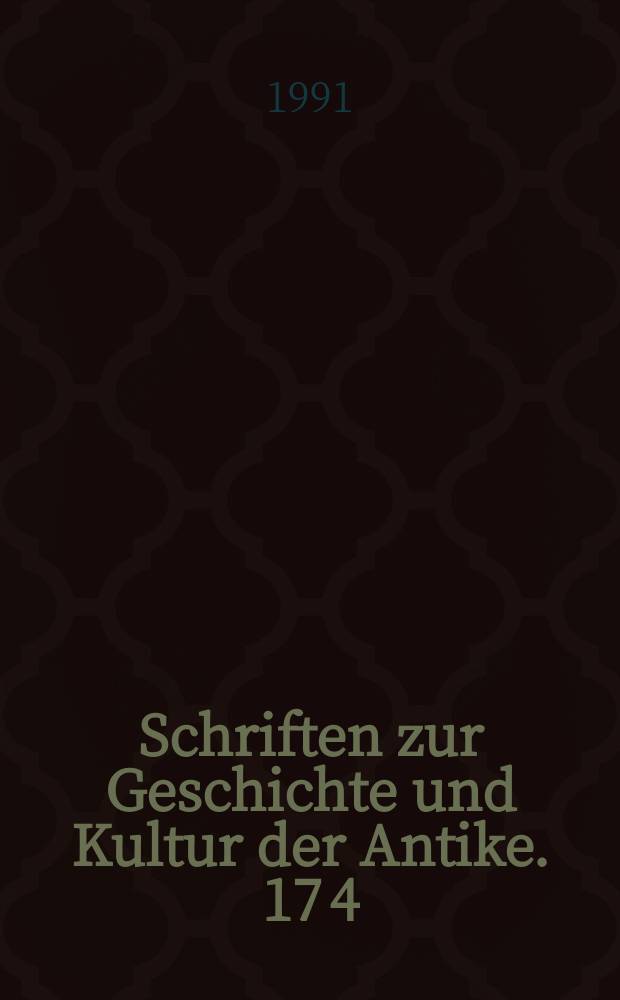 Schriften zur Geschichte und Kultur der Antike. 17[4] : Iatrus - Krivina