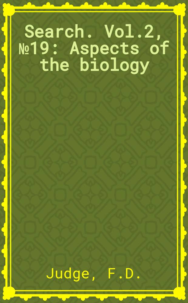 Search. Vol.2, №19 : Aspects of the biology