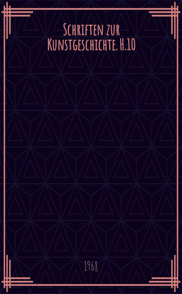 Schriften zur Kunstgeschichte. H.10 : Der Stuckdekor in Thüringen vom 16. bis zum 18 Jahrhundert