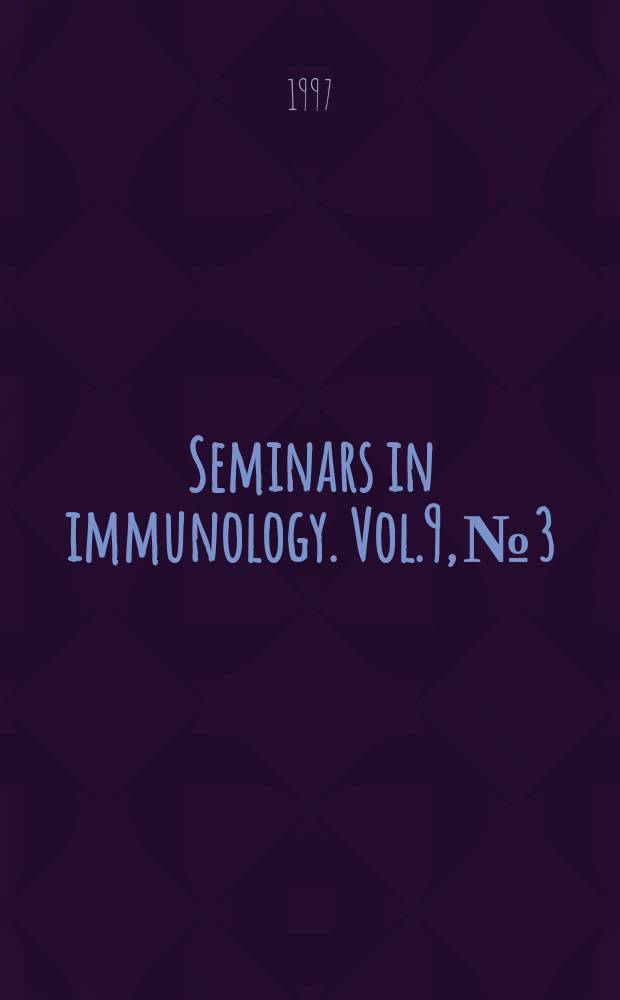 Seminars in immunology. Vol.9, №3 : Control of V(D)J recombination in lymphocyte development