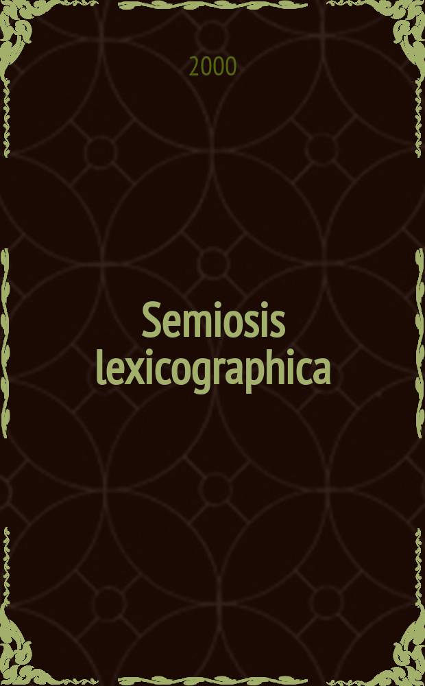 Semiosis lexicographica
