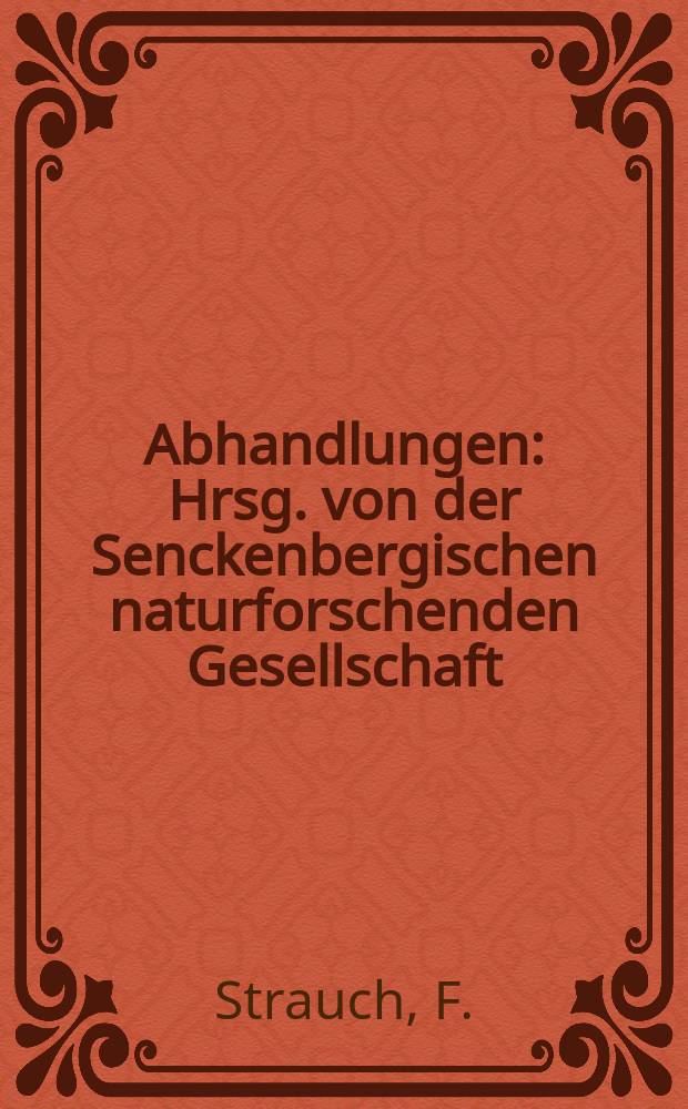 Abhandlungen : Hrsg. von der Senckenbergischen naturforschenden Gesellschaft : Phylogenese, Adaptation und Migration einiger nordischer ...