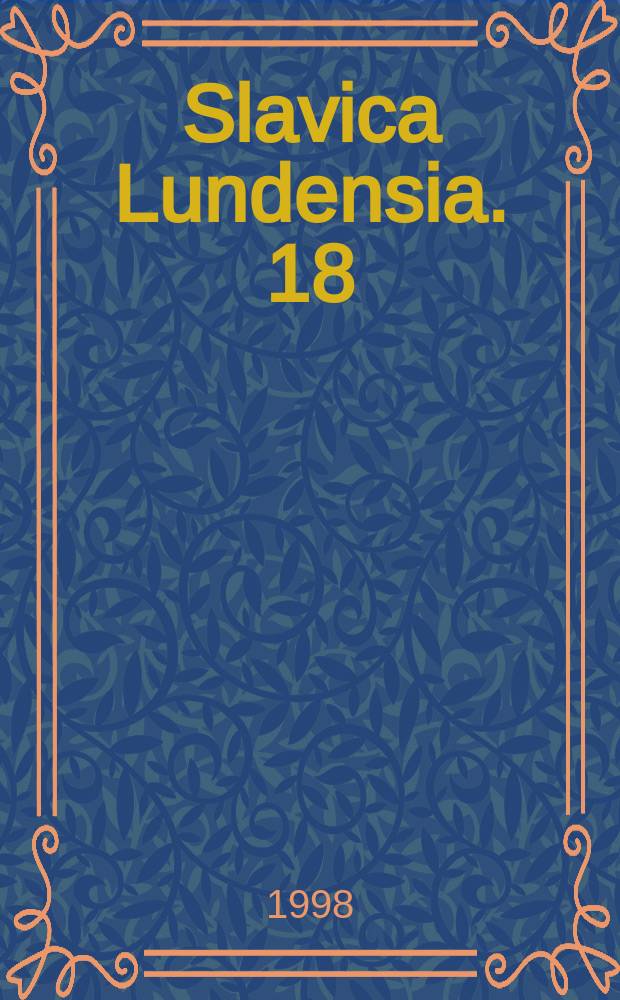 Slavica Lundensia. 18 : Adam Mickiewicz