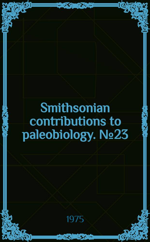 Smithsonian contributions to paleobiology. №23 : Paleornitology of St. Helena Island, South ...