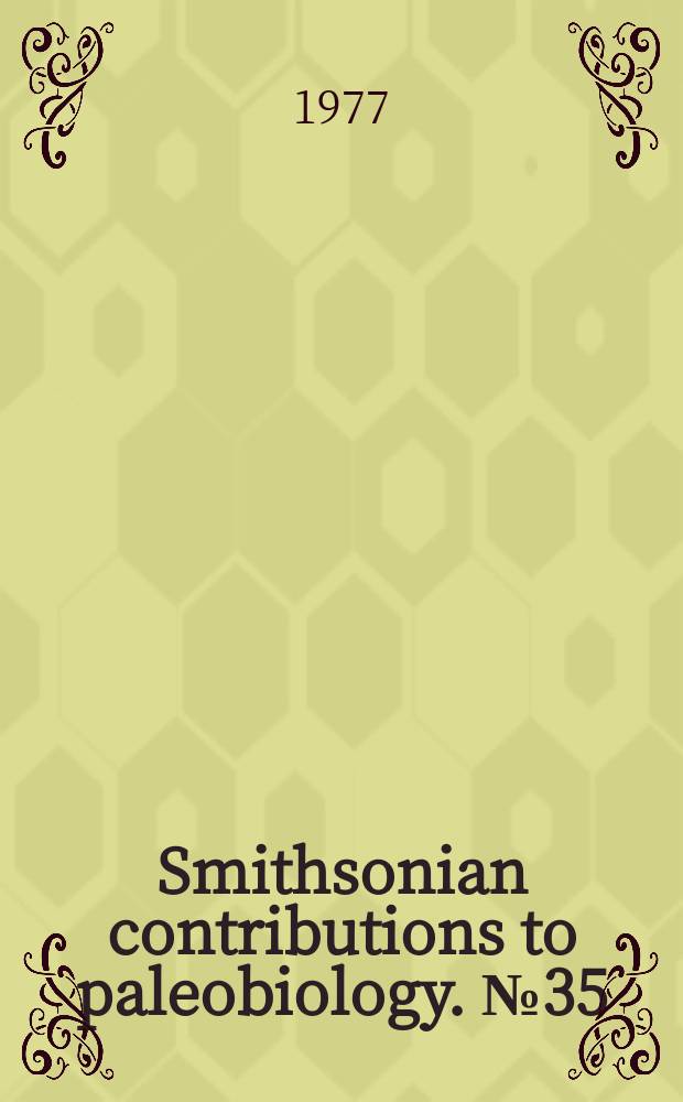 Smithsonian contributions to paleobiology. №35 : A lower Eocene frigatebird ...