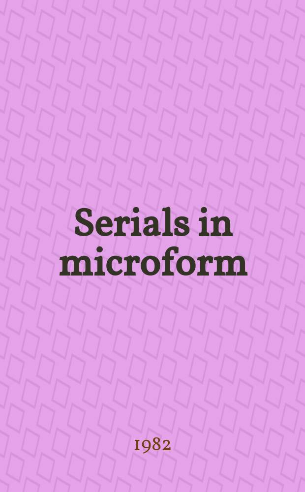 Serials in microform