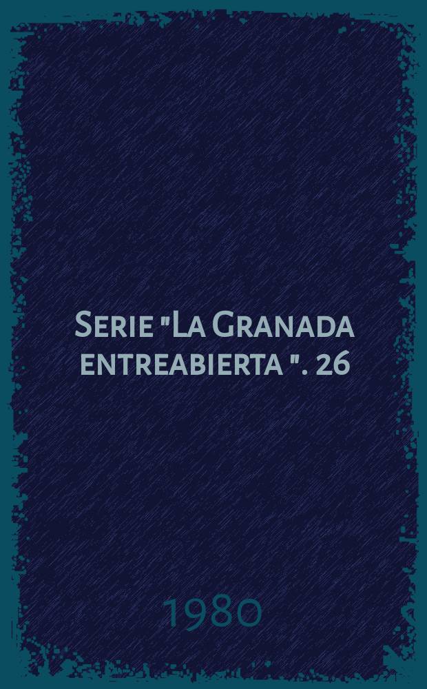 Serie "La Granada entreabierta ". 26 : Las cuatro estaciones