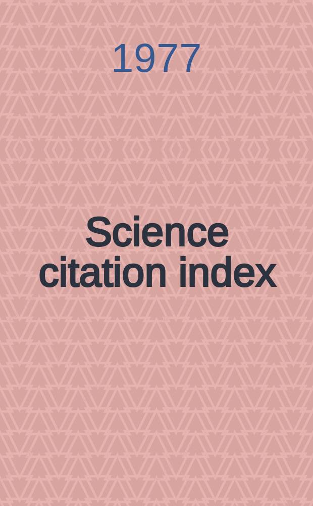 Science citation index : An intern. interdisciplinary index to the literature of science, medicine, agriculture, technology a. the behavioral sciences. 1978, Citation index, P.2 : Davi-Hopk