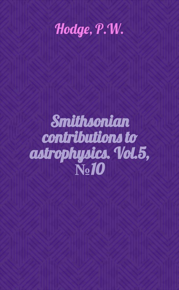 Smithsonian contributions to astrophysics. Vol.5, №10 : Sampling dust from the stratosphere