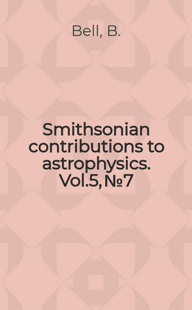 Smithsonian contributions to astrophysics. Vol.5, №7 : Major flares and geomagnetic activity