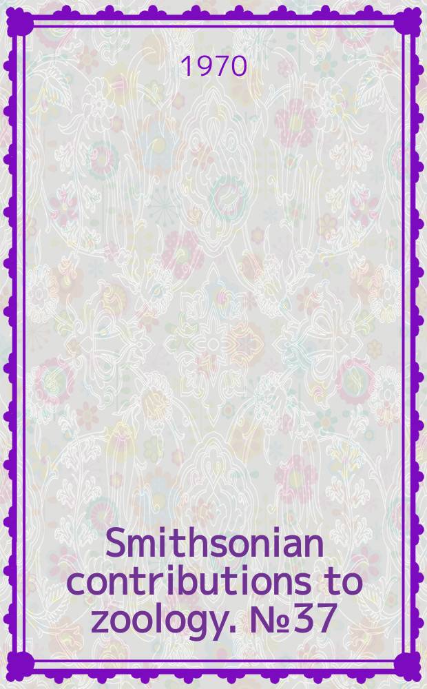 Smithsonian contributions to zoology. №37 : The Odonata of Dominica British West Indies