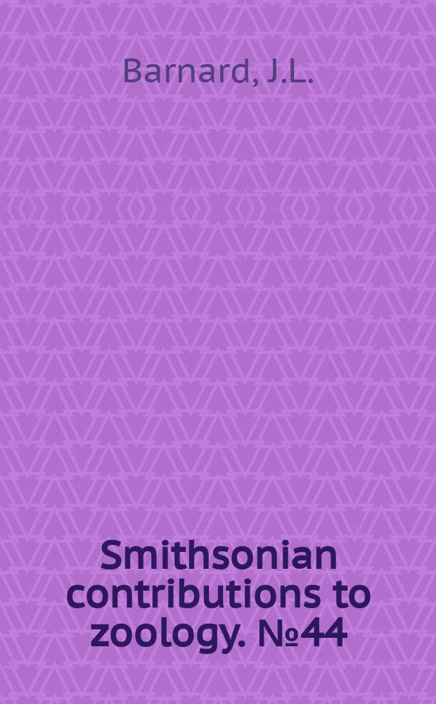 Smithsonian contributions to zoology. №44 : Benthic ecology of Bahia de San Quintin, Baja California