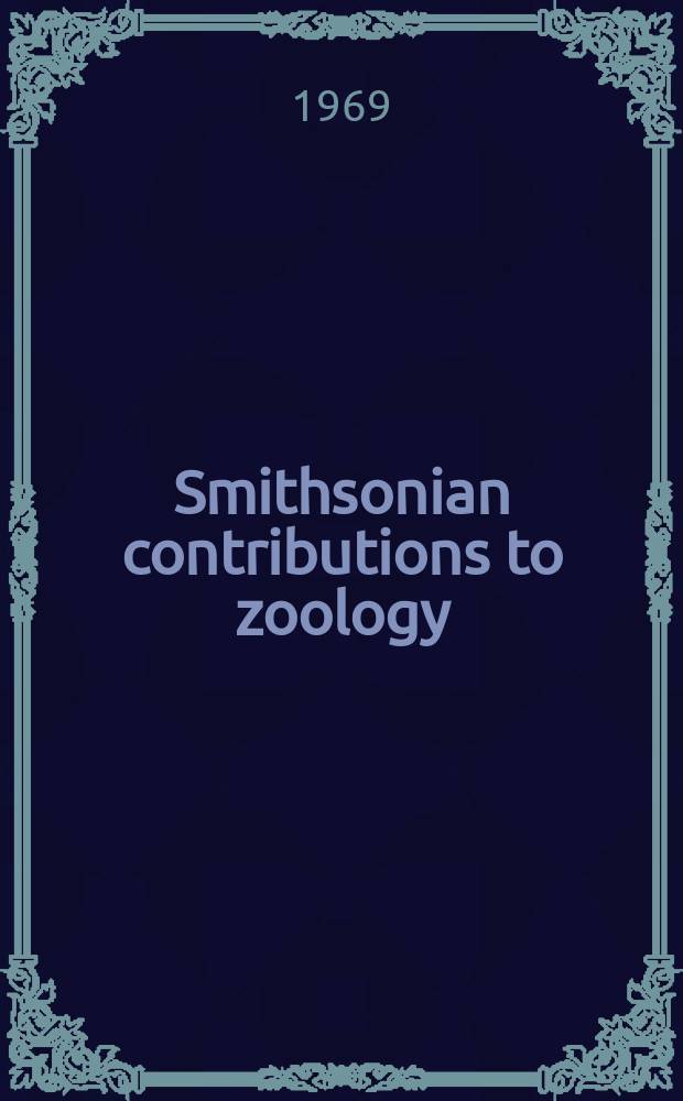Smithsonian contributions to zoology