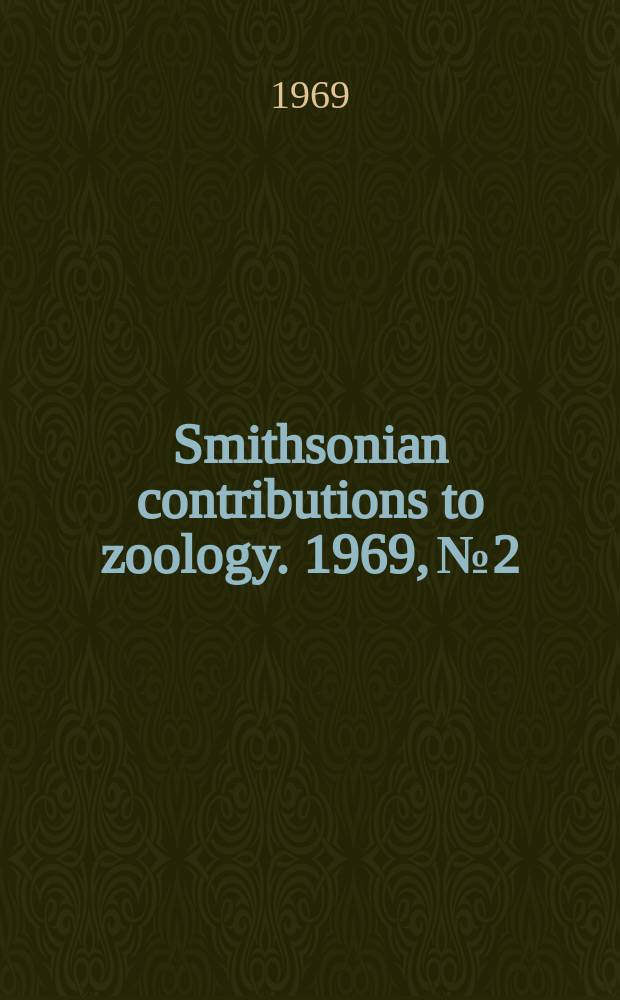 Smithsonian contributions to zoology. 1969, №2 : Species of Spalangia latreille in the Unted States national Museum collection (Hymenoptera Pteromalidae)