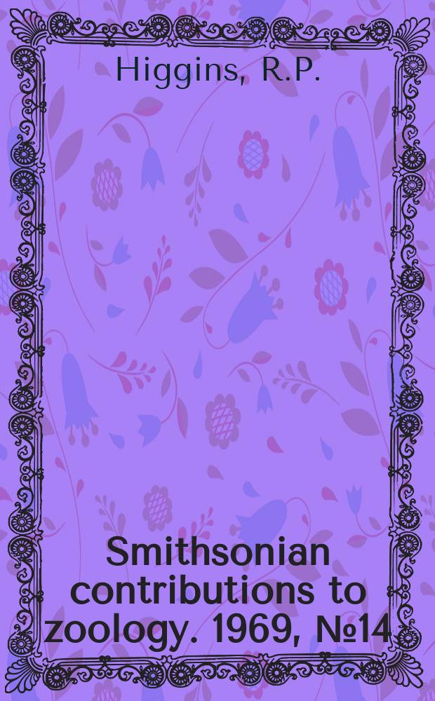 Smithsonian contributions to zoology. 1969, №14 : Indian Ocean Kinorhyncha