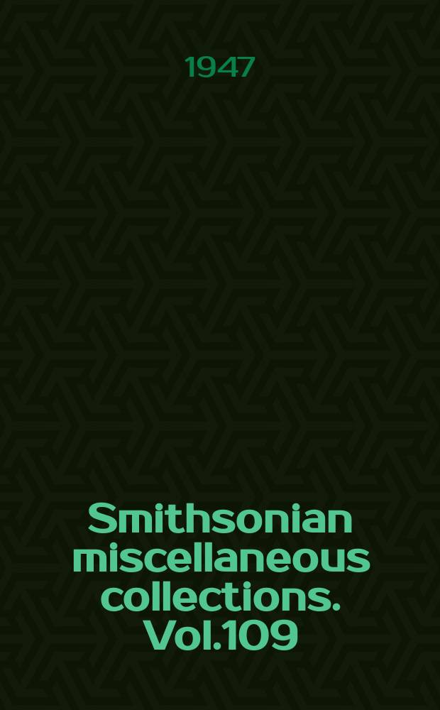 Smithsonian miscellaneous collections. Vol.109 : Smithsonian elliptic functions tables