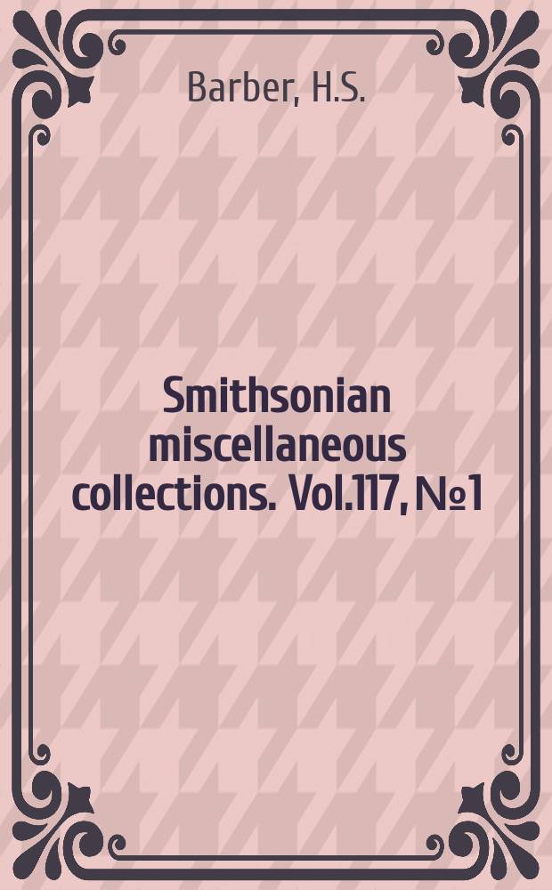 Smithsonian miscellaneous collections. Vol.117, №1 : North American fireflies of the genus Photuris