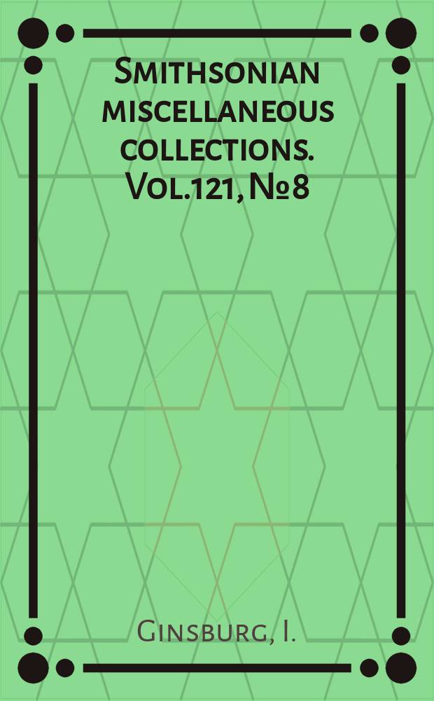 Smithsonian miscellaneous collections. Vol.121, №8 : Western Atlantic scoropionfisbea