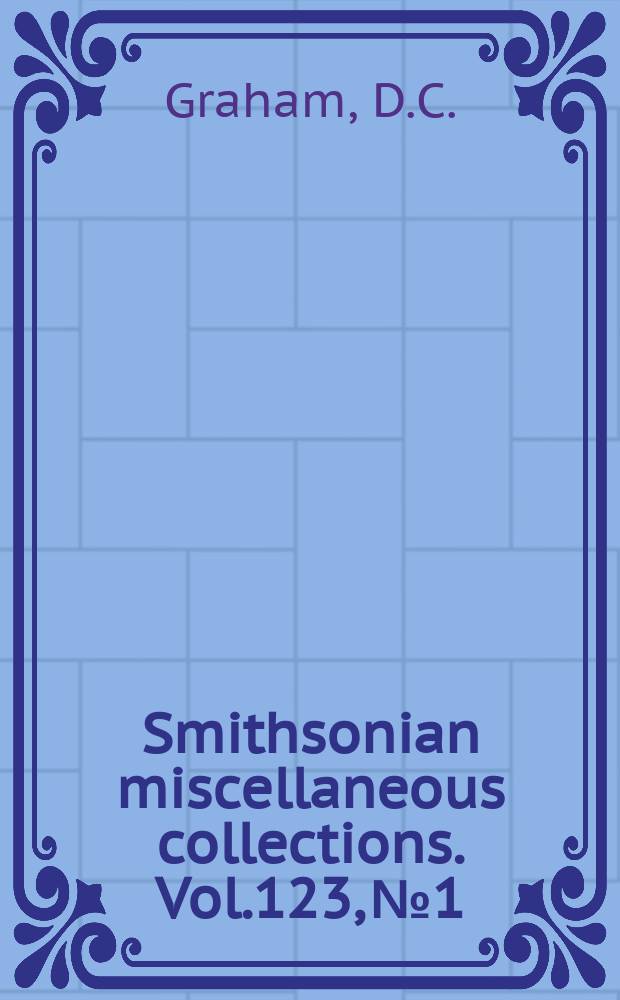 Smithsonian miscellaneous collections. Vol.123, №1 : Songs and stories of the Ch'van Miao