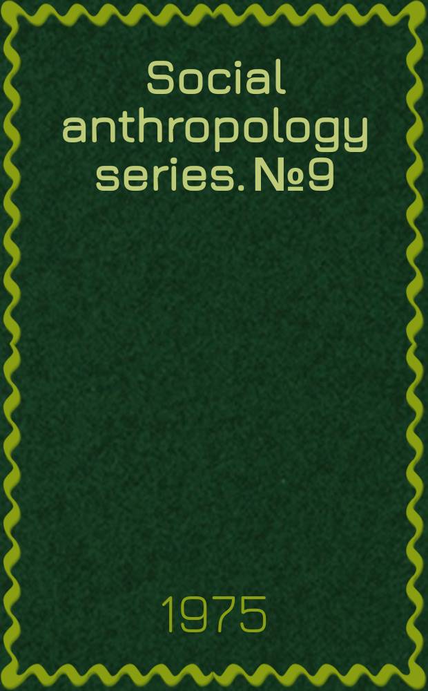 Social anthropology series. №9 : Australian aboriginal mythology. Australian aboriginal studies