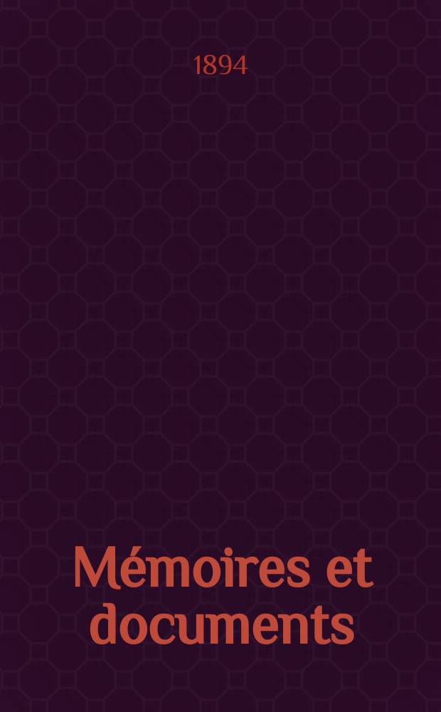 Mémoires et documents : Publ. par la Société d'histoire de la suisse romande. T.38 : Documents relatifs à l'histoire du Vallais