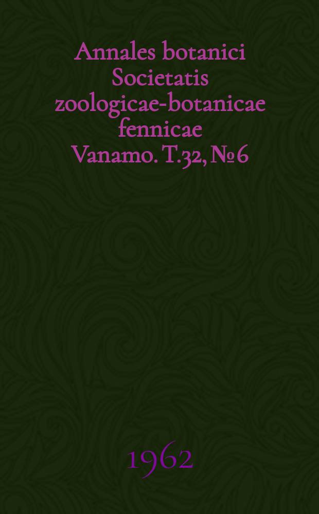 Annales botanici Societatis zoologicae-botanicae fennicae Vanamo. T.32, №6 : Die Flechtengattung Umbiligaria in Ostfennoskandien und angrenzenden Teilen Norwegens