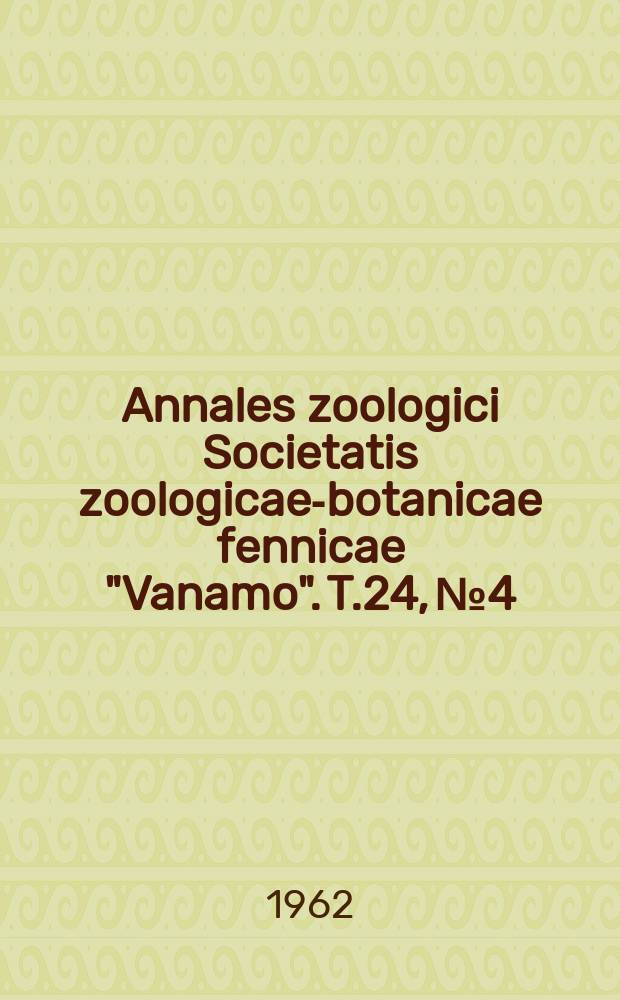 Annales zoologici Societatis zoologicae-botanicae fennicae "Vanamo". T.24, №4 : Studies on the population ecology of Leucorrhinia dubia v.d. Lind (Odon, Libellulidae)