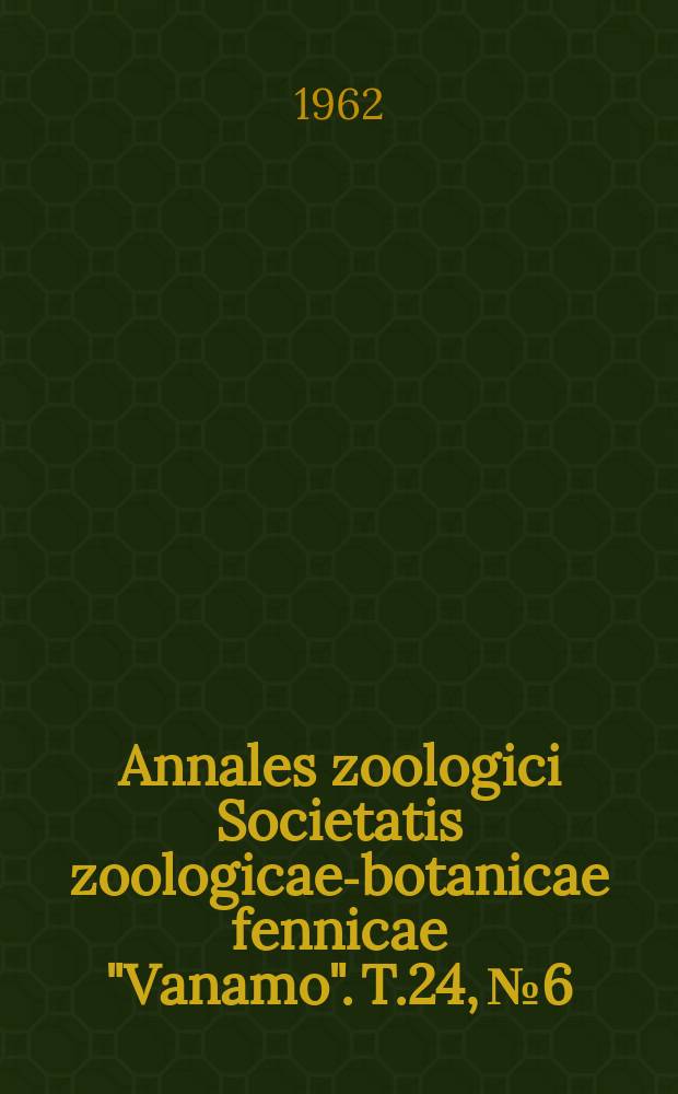 Annales zoologici Societatis zoologicae-botanicae fennicae "Vanamo". T.24, №6 : Colour variation in the marten (Martes martes)