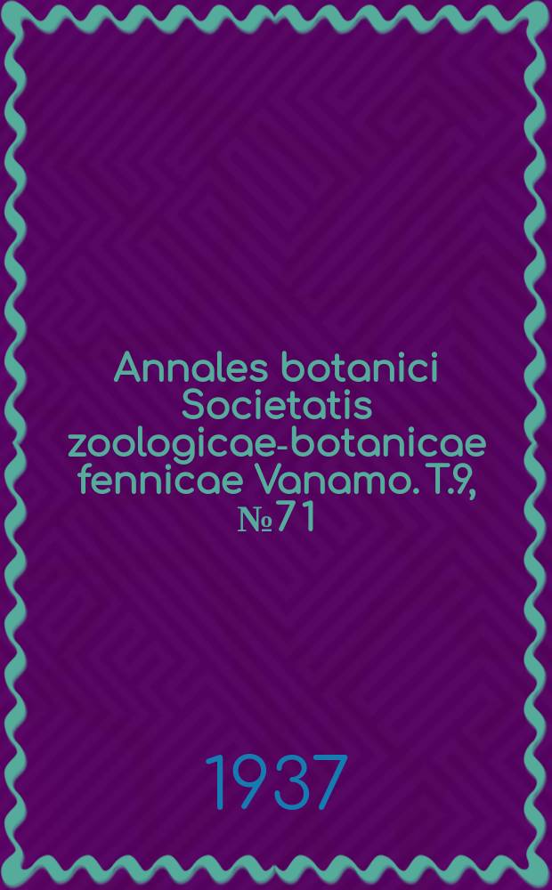 Annales botanici Societatis zoologicae-botanicae fennicae Vanamo. T.9, №7[1] : Centunculus minimus L. in Koivisto (Ka) gefunden