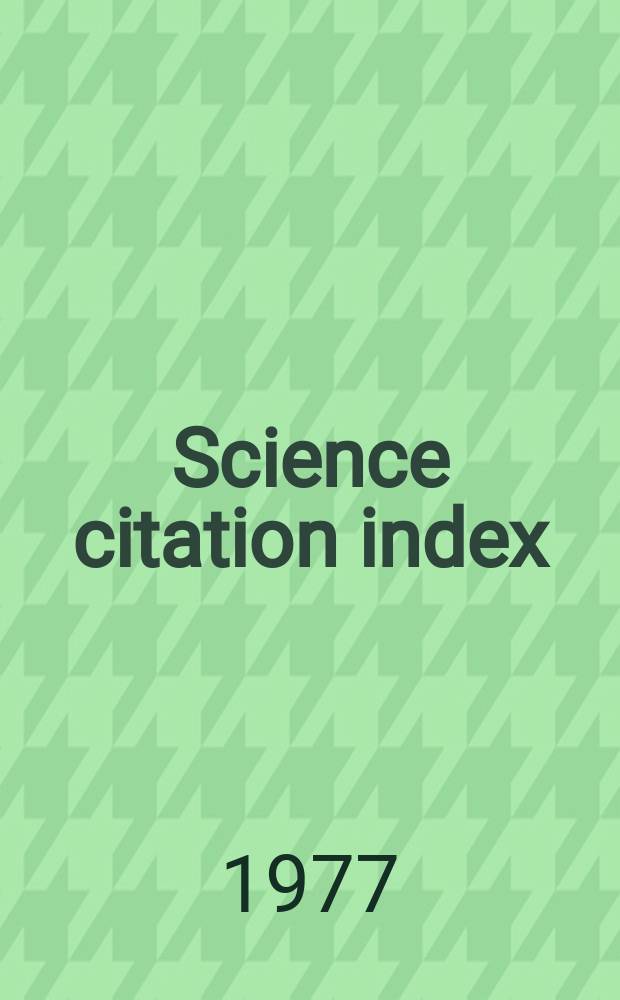 Science citation index : An intern. interdisciplinary index to the literature of science, medicine, agriculture, technology a. the behavioral sciences. 1978, Citation index, P.3 : Hop-Mill