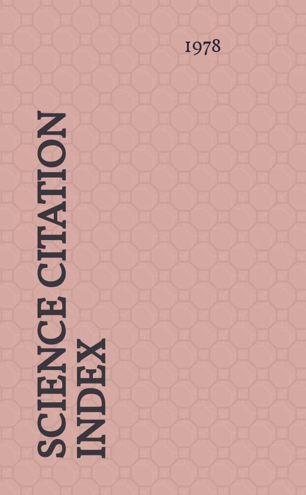 Science citation index : An intern. interdisciplinary index to the literature of science, medicine, agriculture, technology a. the behavioral sciences. 1979, Source index, P.6 : A-Cast; Guide and journal lists