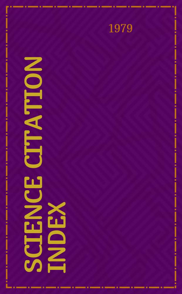 Science citation index : An intern. interdisciplinary index to the literature of science, medicine, agriculture, technology a. the behavioral sciences. 1980, Citation index, P.5 : Paqu-Stei