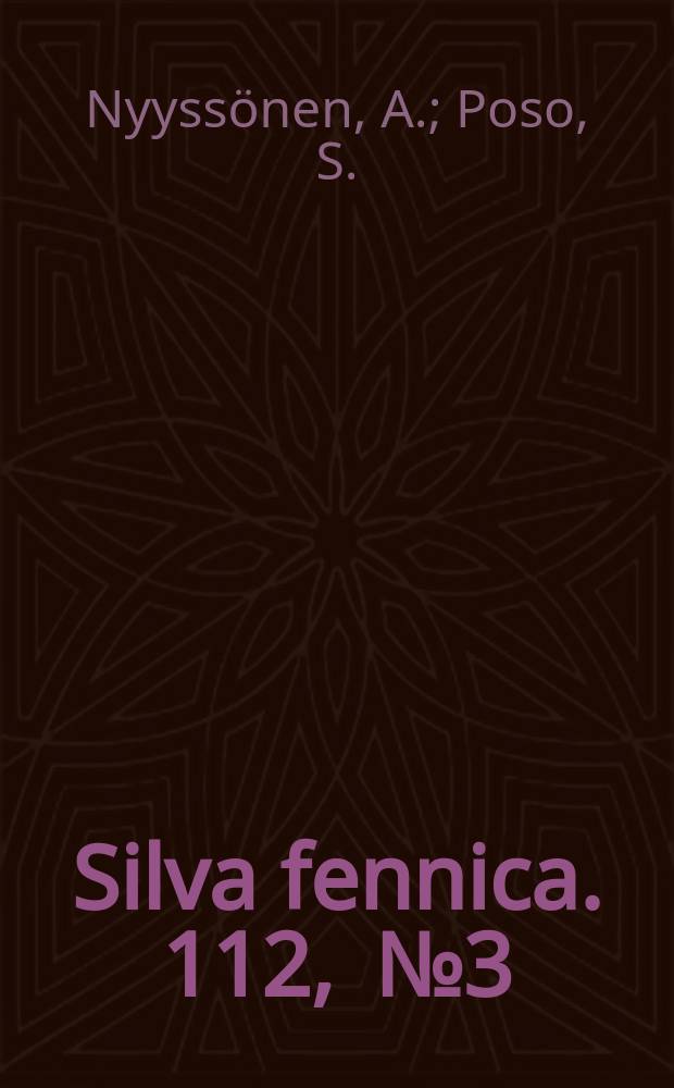 Silva fennica. 112, [№]3 : Koe metsikköluokitusten suorittamiseksi ilmakuvien avulla
